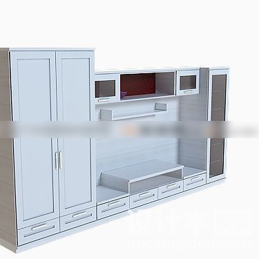 电视柜3d模型下载