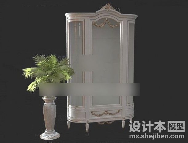 酒柜3d模型下载