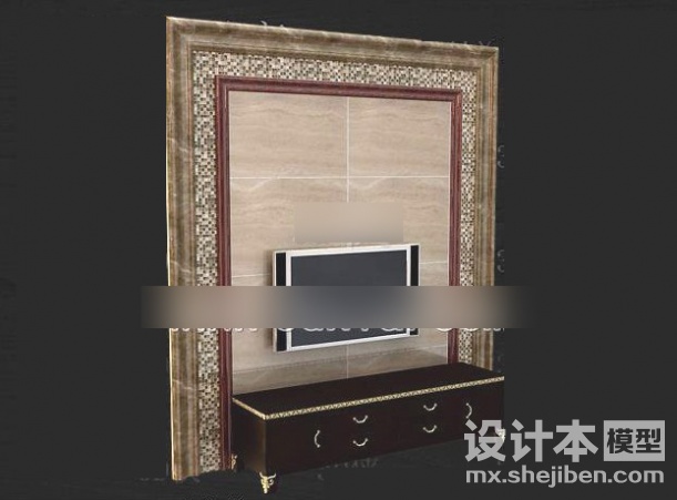 电视柜3d模型下载