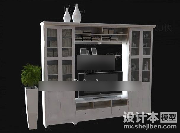 电视柜3d模型下载