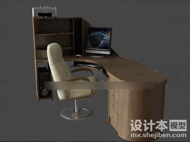 办公桌3d模型下载