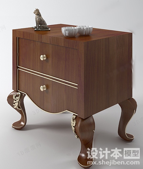 床头柜3d模型下载