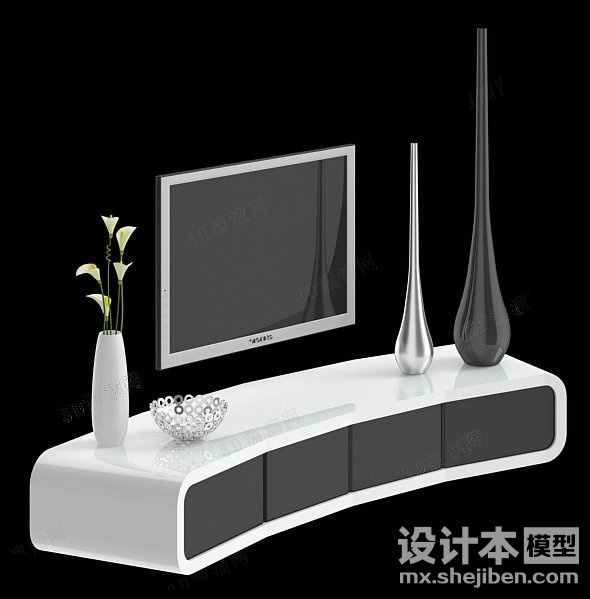 电视柜3d模型下载