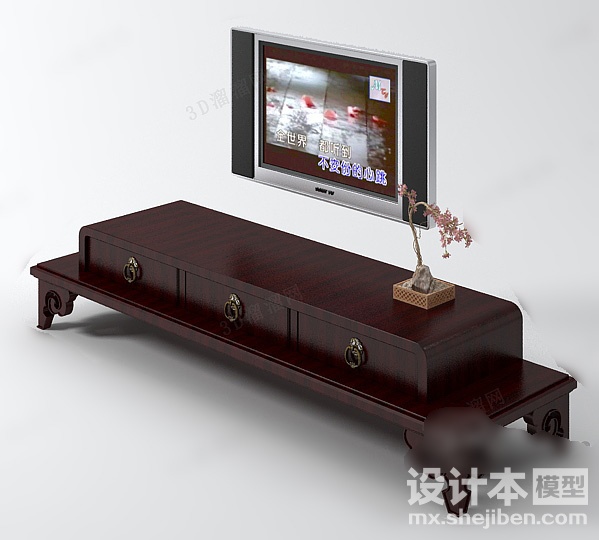 电视柜3d模型下载
