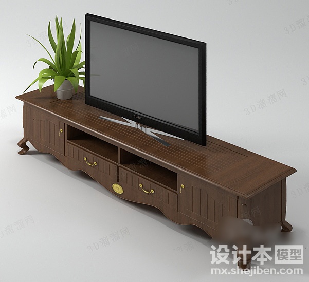 电视柜3d模型下载