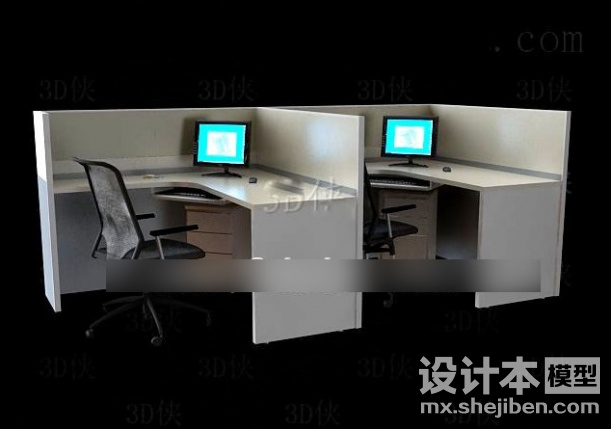 办公桌3d模型下载