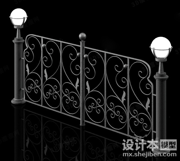 护栏3d模型下载