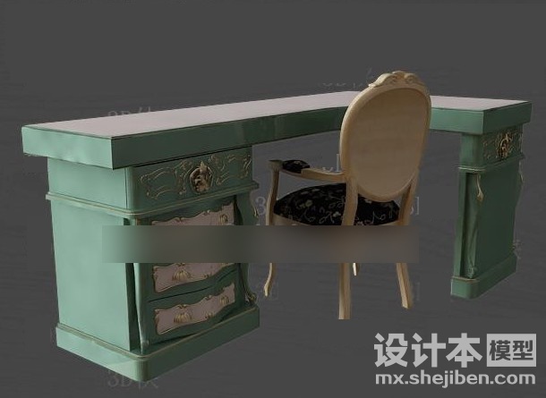 办公桌3d模型下载