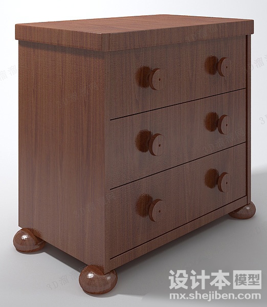 床头柜3d模型下载