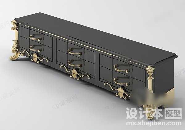 电视柜3d模型下载