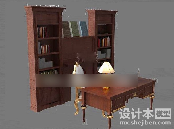 办公桌3d模型下载