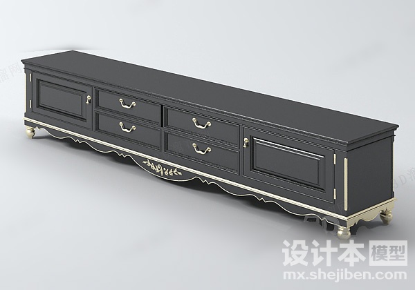 电视柜3d模型下载