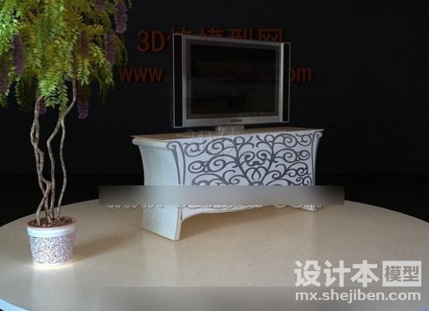 电视柜3d模型下载