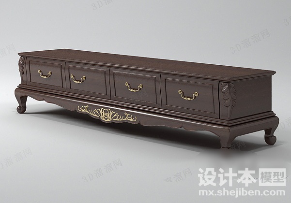 电视柜3d模型下载