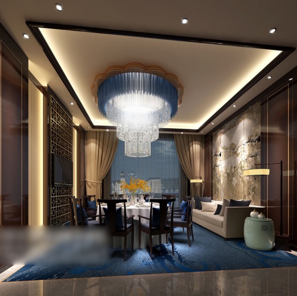 餐厅吊灯3d模型下载