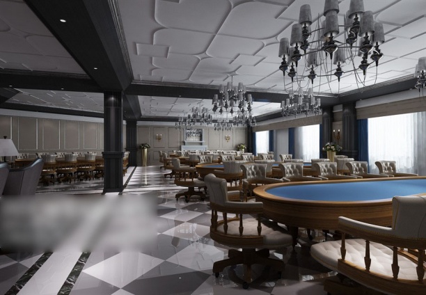 大型餐厅3d模型下载