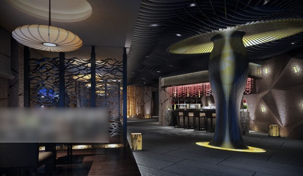 工装餐厅3d模型下载