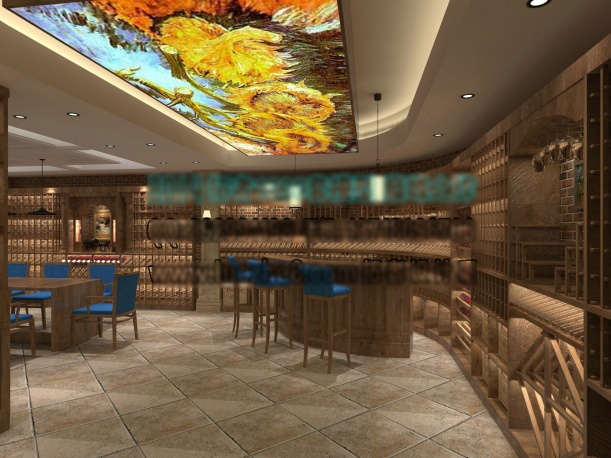 工装中式餐厅3d模型下载