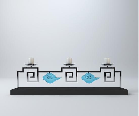 中式祥云烛台摆件3d模型下载