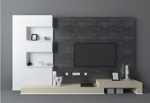 黑白方格max墙体建3d模型下载