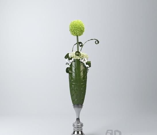 绿色花艺摆件3d模型下载