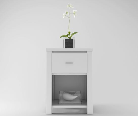 白色边几 3d模型下载