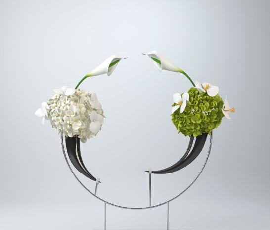 现代个性花艺摆件3d模型下载