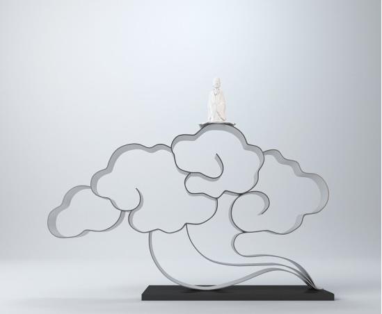 中式雕塑摆件 3d模型下载