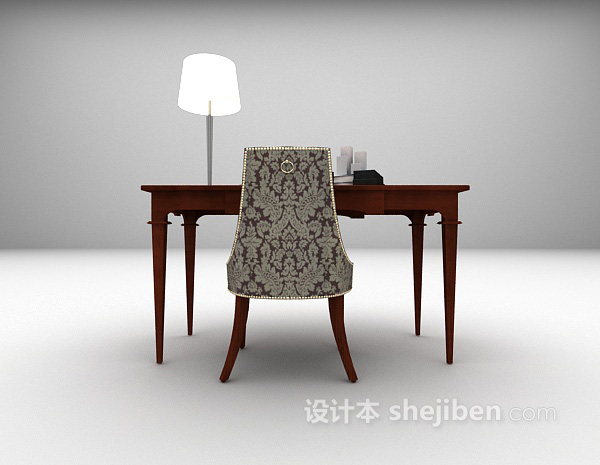欧式书桌欣赏3d模型下载