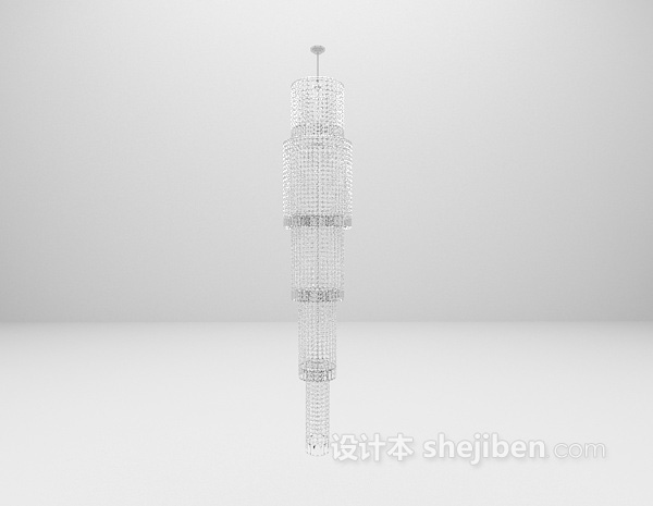 多层吊灯3d模型下载
