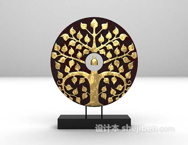东南亚棕色摆饰品3d模型下载