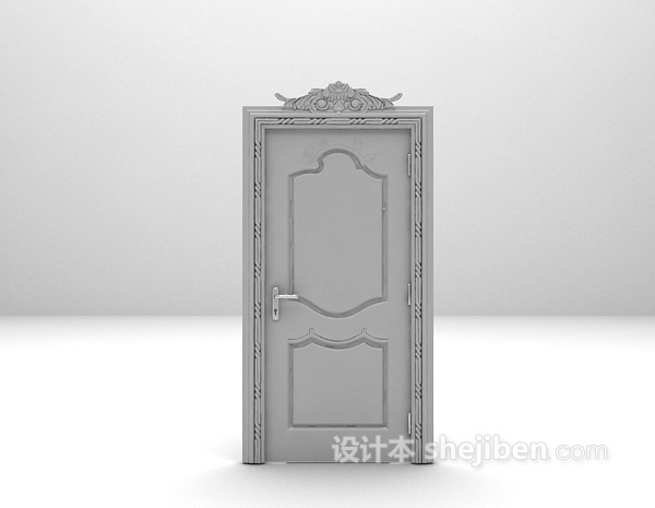 欧式木质门3d模型下载