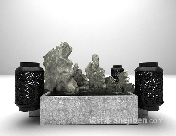 假山3d模型下载