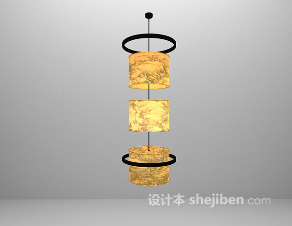 风景图吊灯3d模型下载