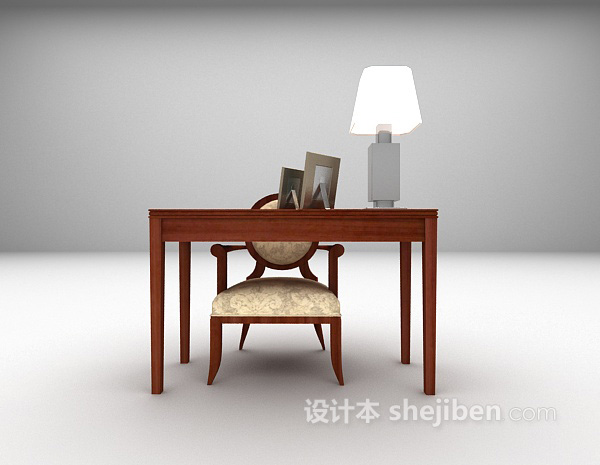 书桌欣赏3d模型下载
