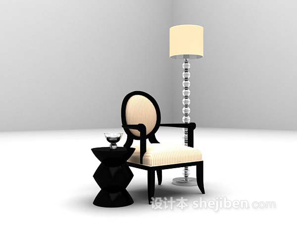 欧式家居椅组合3d模型下载