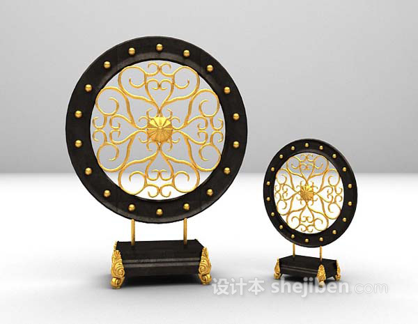 棕色摆设品3d模型下载