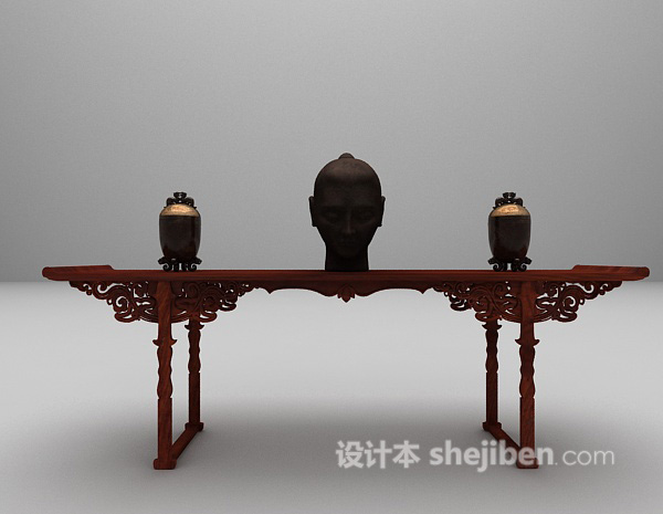 传统中式案几3d模型下载