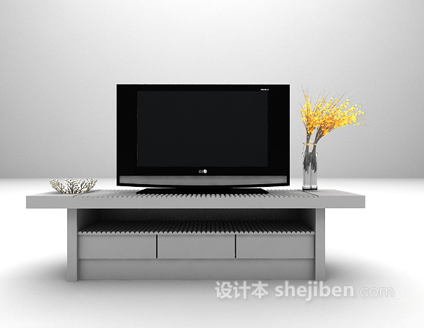 现代风格电视柜max3d模型下载