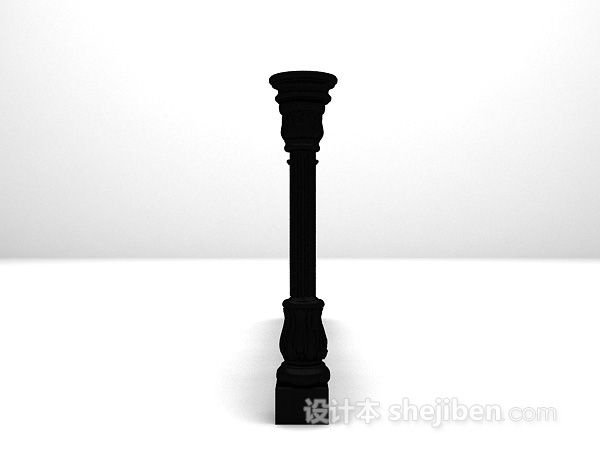 黑色栏杆3d模型下载