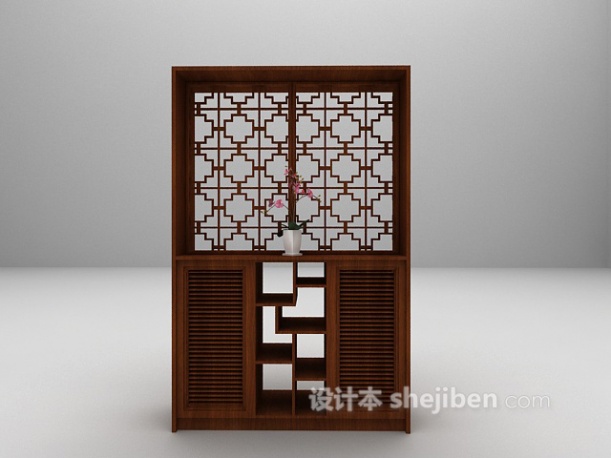 现代棕色展示柜大全3d模型下载