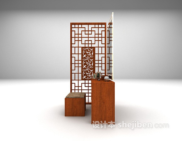 梳妆台免费3d模型下载