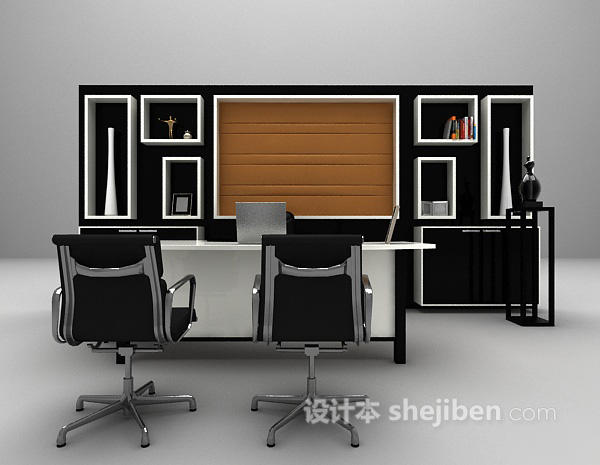 现代办公桌组合大全3d模型下载
