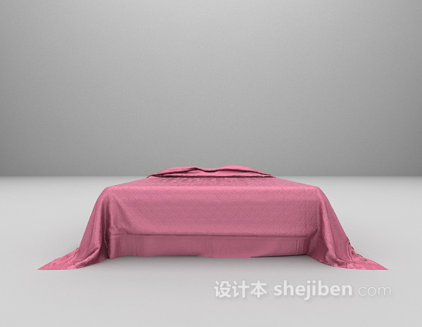 白色双人床推荐3d模型下载