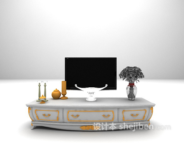 欧式风格电视柜推荐3d模型下载