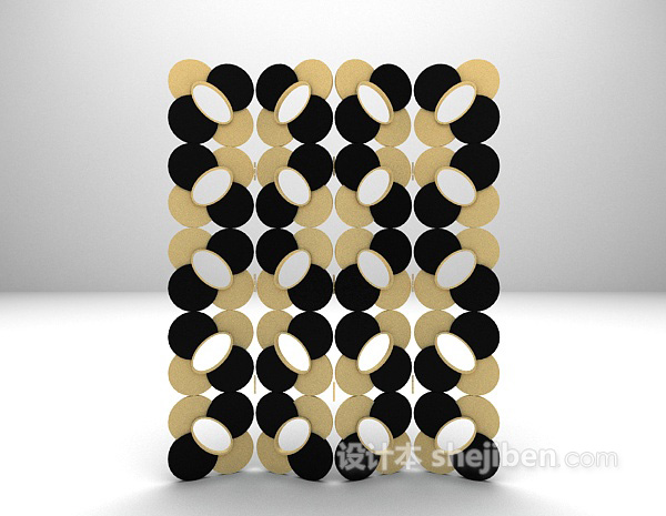 个性屏风隔断3d模型下载
