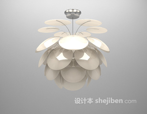 经典现代吊灯3d模型下载