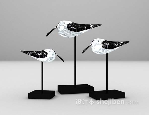黑色摆设品3d模型下载