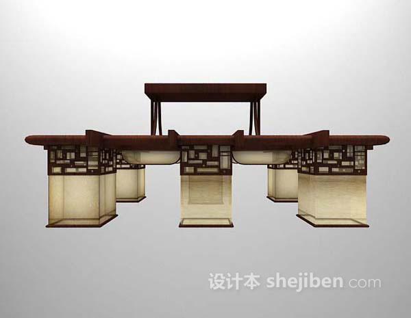 大型吊灯3d模型下载