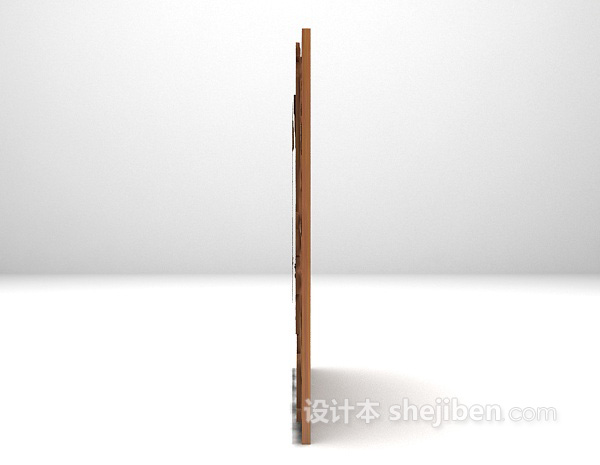 木质屏风隔断3d模型下载